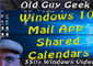 Window 10 Mail App Shared Calendars with Outlook or GMail
