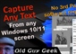 Capture Editable Text From Any Windows Screen, App or Image